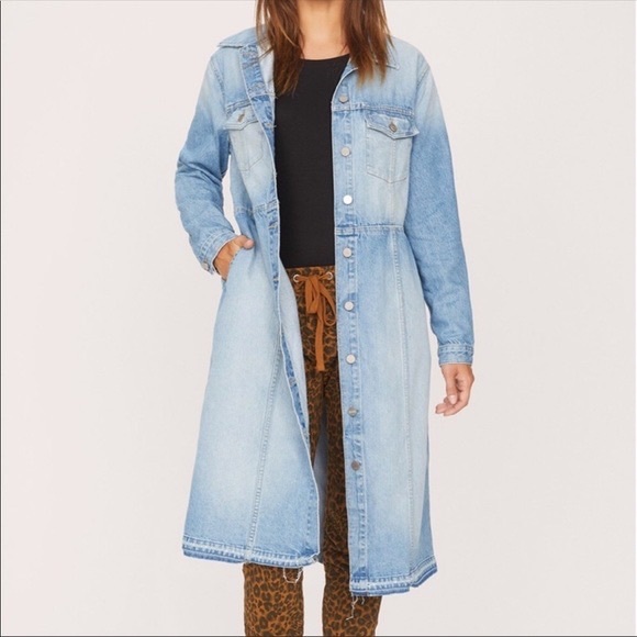 Anthropologie • Sanctuary Ramsey Denim Duster Trench size Small - Picture 2 of 6